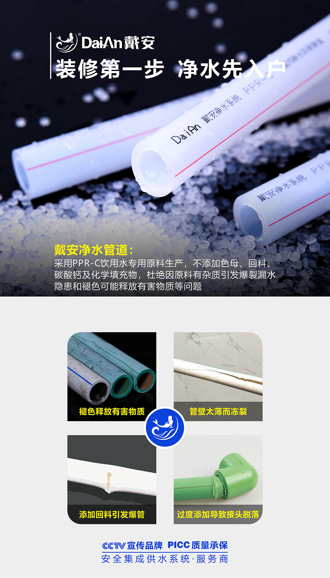 水暖老板加盟|PPR十大品牌/装修第一步，净水先入户；健康装修，就用戴安全屋供水系统！！(图4)